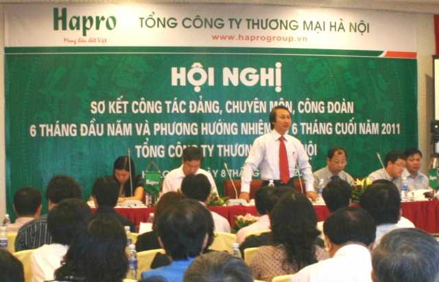 Hội nghị sơ kết công tác đảng, chuyên môn, công đoàn, đoàn thanh niên 6 tháng đầu năm 2011 của Tổng công ty Thương mại Hà Nội
