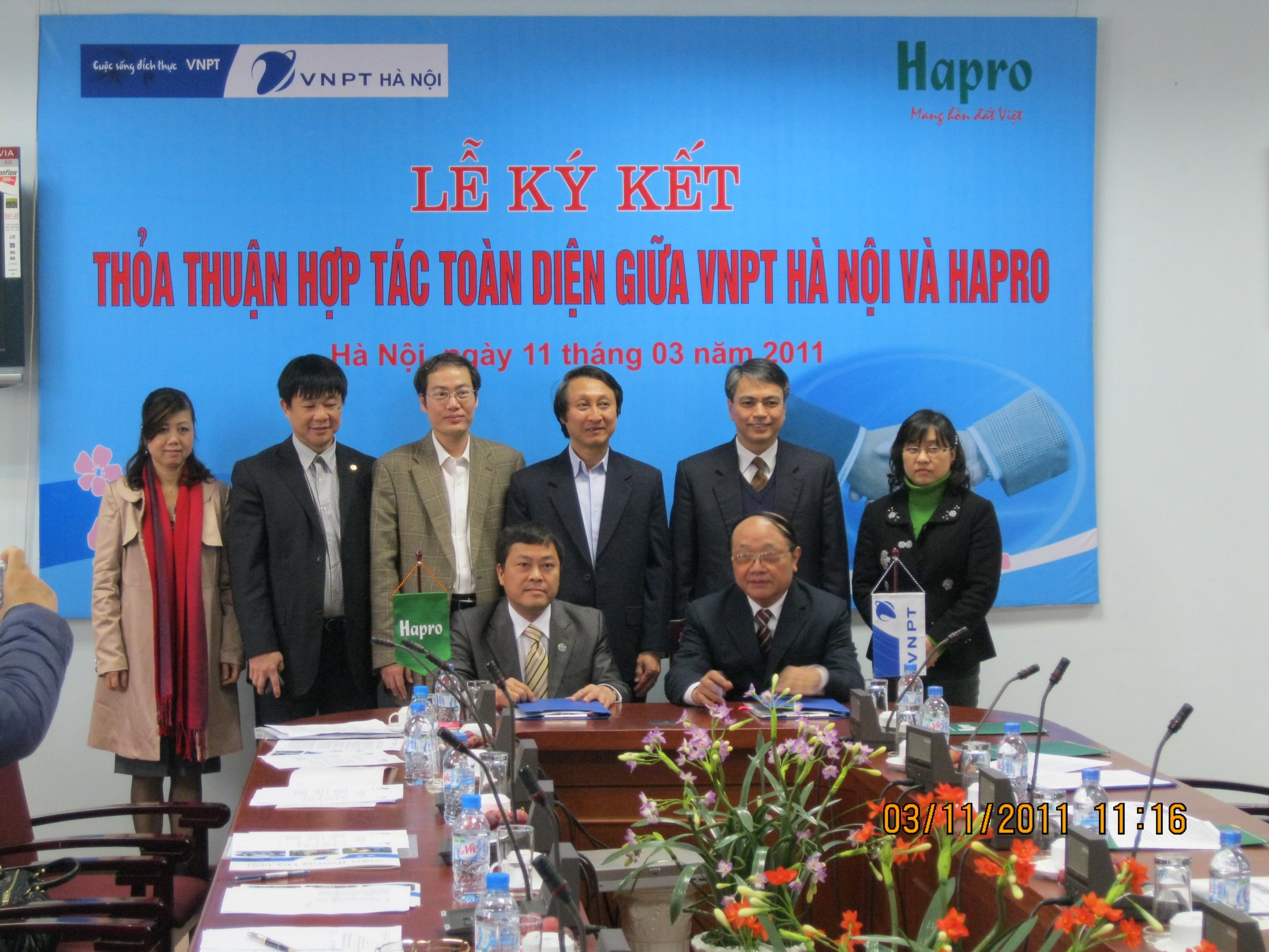 Lễ Ký Kết Thỏa Thuận Hợp Tác Chiến Lược Hapro - VNPT 11-3-2011