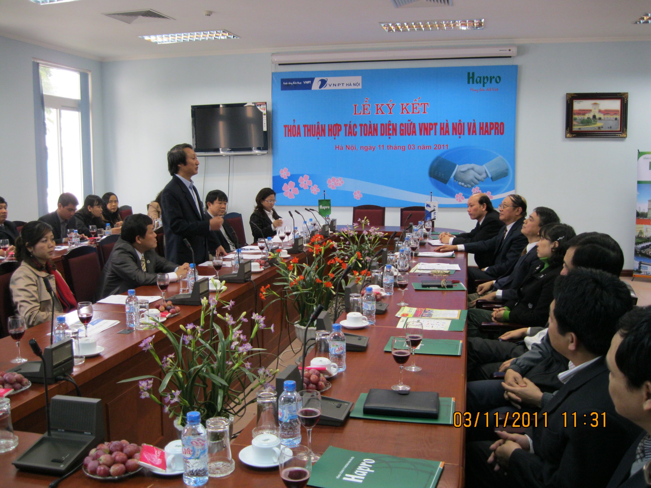 Lễ Ký Kết Thỏa Thuận Hợp Tác Chiến Lược Hapro - VNPT 11-3-2011