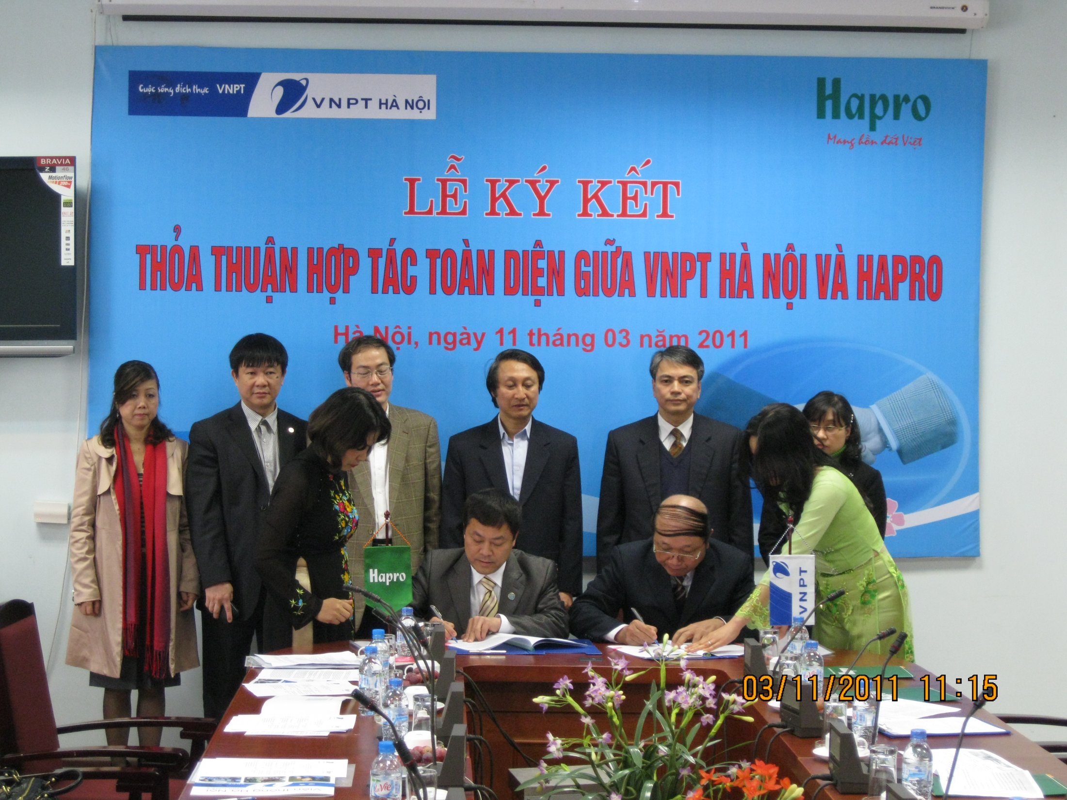 Lễ Ký Kết Thỏa Thuận Hợp Tác Chiến Lược Hapro - VNPT 11-3-2011