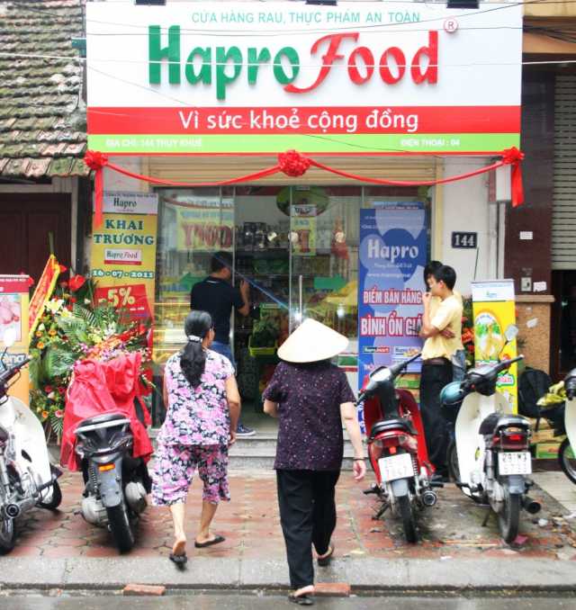 Khai trương 2 cửa hàng rau, thực phẩm an toàn Haprofood 30 Lò Đúc và 144 Thụy Khuê