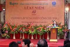 Lễ kỷ niệm 10 năm thành lập XN gốm Chu Đậu